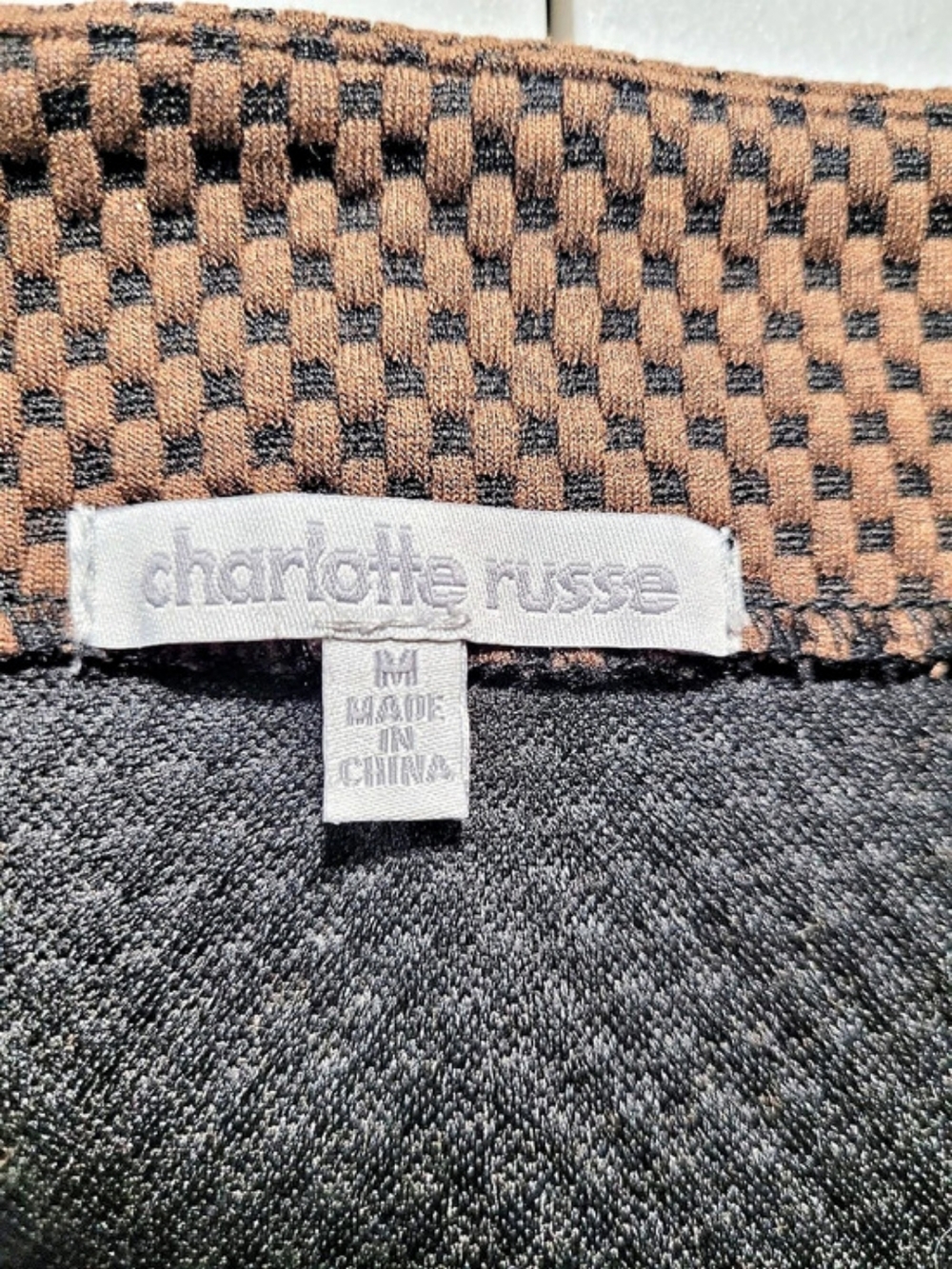 Charlotte Russe Geometric A-Line Skirt in Brown & Black Size Medium - Picture 3 of 3